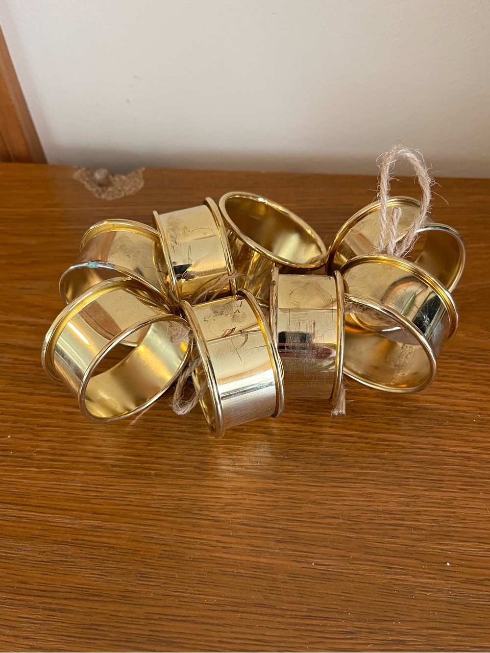Gold Napkin Rings Set